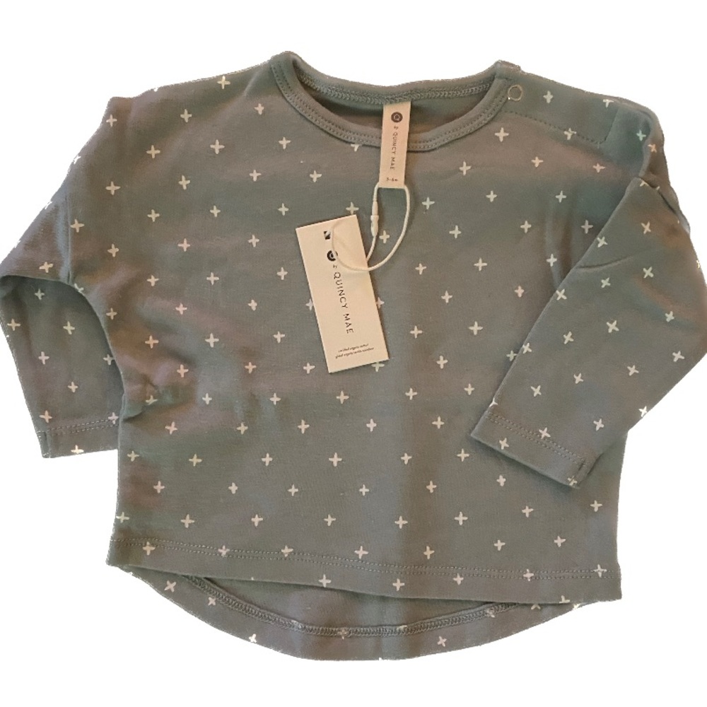 Quincy Mae organic 2 pc Pant Set, gender neutral, Color: Sea - Picture 2 of 8